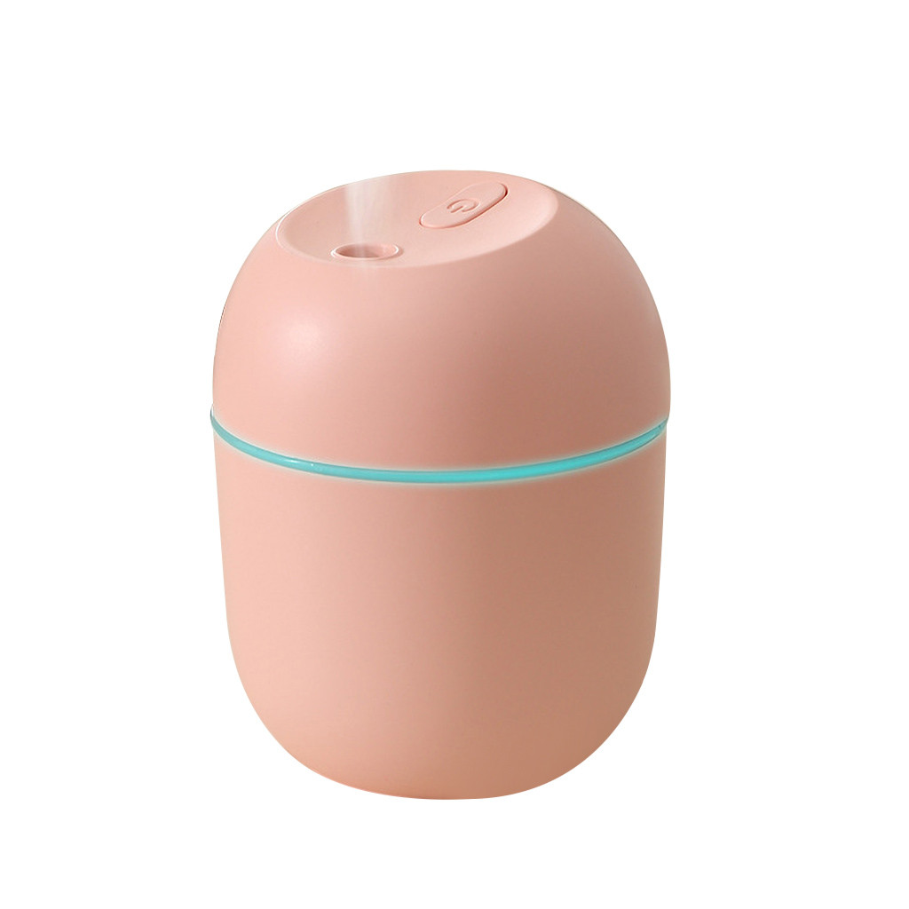 L40 Ultrasonic Mini Air Humidifier 200ML USB Fogger Mist Maker with LED Night Lamp Aroma Essential Oil Diffuser for Home Car: Pink