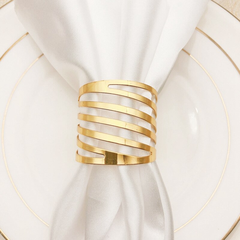 10 stk hotel serviet ring serviettholder metal serviet spænde jul bryllupsfest guld serviet cirkel banket middagsbord dekor