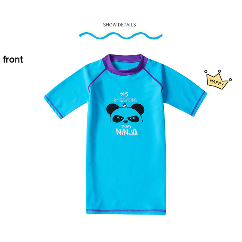 Surf quick-drying swimsuit Kids swimwear for girls big child sun protection uv t-shirt Pupils school student split swimsuit