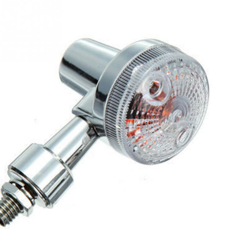 Universele 5W 12V Voor Achter Motorfiets Richtingaanwijzers Commando Lampindicators Amber Lichten Lamp Motor Richtingaanwijzer: Shell Plating