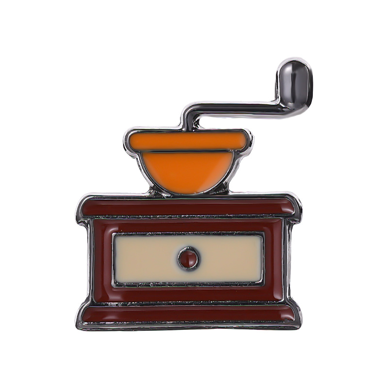 Koffieliefhebber Emaille Spelden Custom Pot Mok Beker Broches Revers Badges Creatieve Café Sieraden Cadeau Voor Barista Vrienden: Rhodium Plated