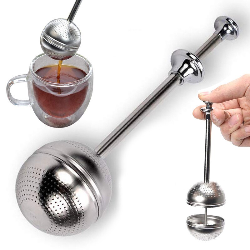 Tea Infuser Stainless Steel Teapot Tea Strainer Ball Shape Mesh Tea Infuser Filter Reusable Bag Spice Kitchen Tool Accessories