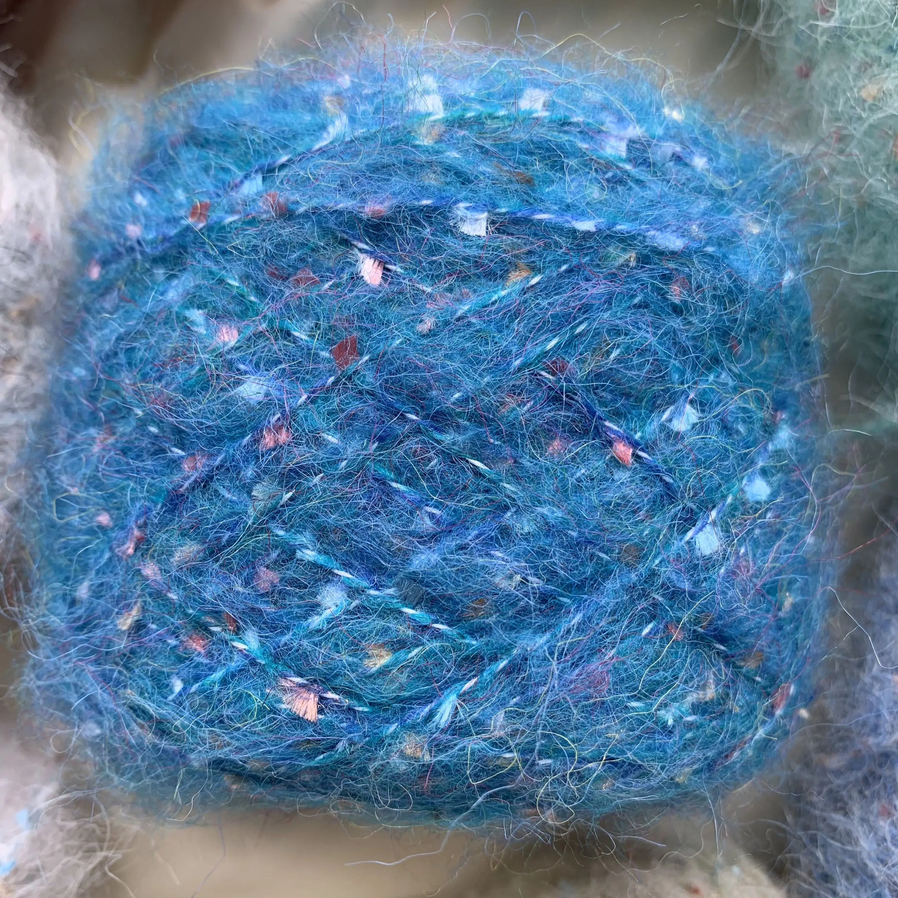 Hilo de mezcla de Mohair para tejer a mano, hilo de lana de Gypsophila mezclado, costura DIY, bufanda, suéter, sombrero, hilo de ganchillo, 50g por rollo: Rojo