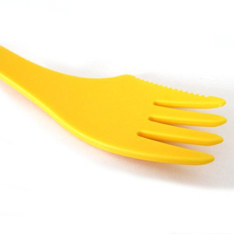 1 stk tre i en holdbar ske gaffel kniv bestik sæt multifunktion combo spork service grill bestik ensfarvet dcs