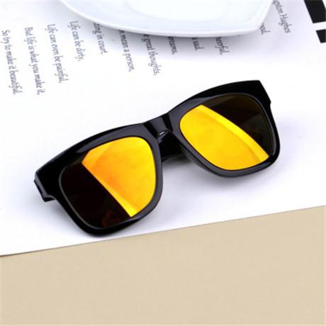 Børn solbriller firkantede børn solbriller dreng pige firkantede beskyttelsesbriller baby rejsebriller 6 farver valgfri uv400: Orange