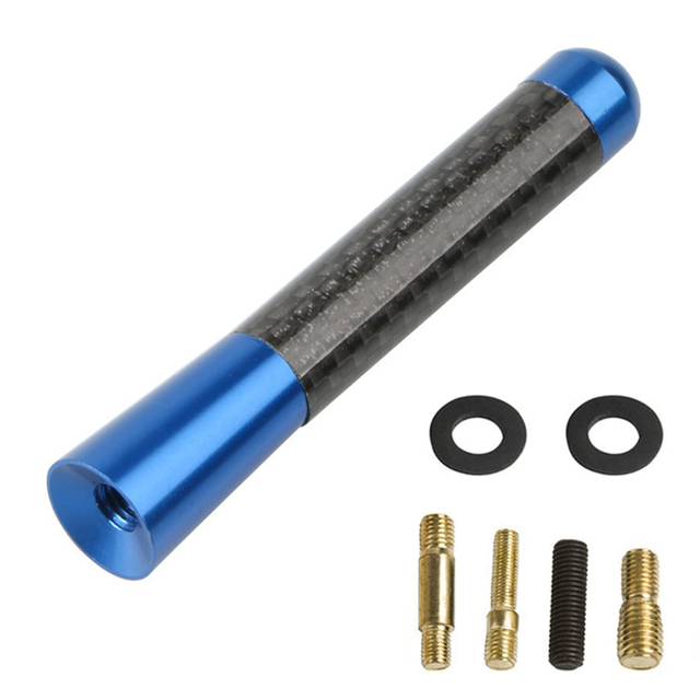 Car Roof Antenna Carbon Fiber 3.5/8/12cm Radio Aerial Antenna Radio FM/AM Metal Receiving Antennas Short Stubby Mast Antenna: Gold