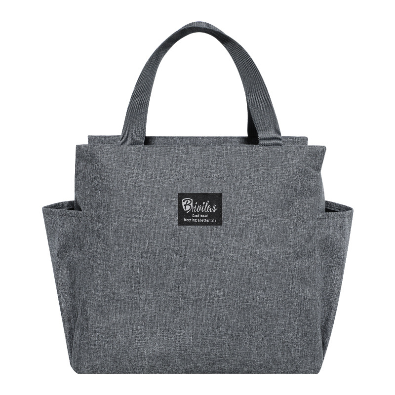 Beer Lunch Bags For Children Large Capacity Tote Picnic Drink Lunchbox Thermal Bag Portable Outdoor Office Food Bags: GRAY