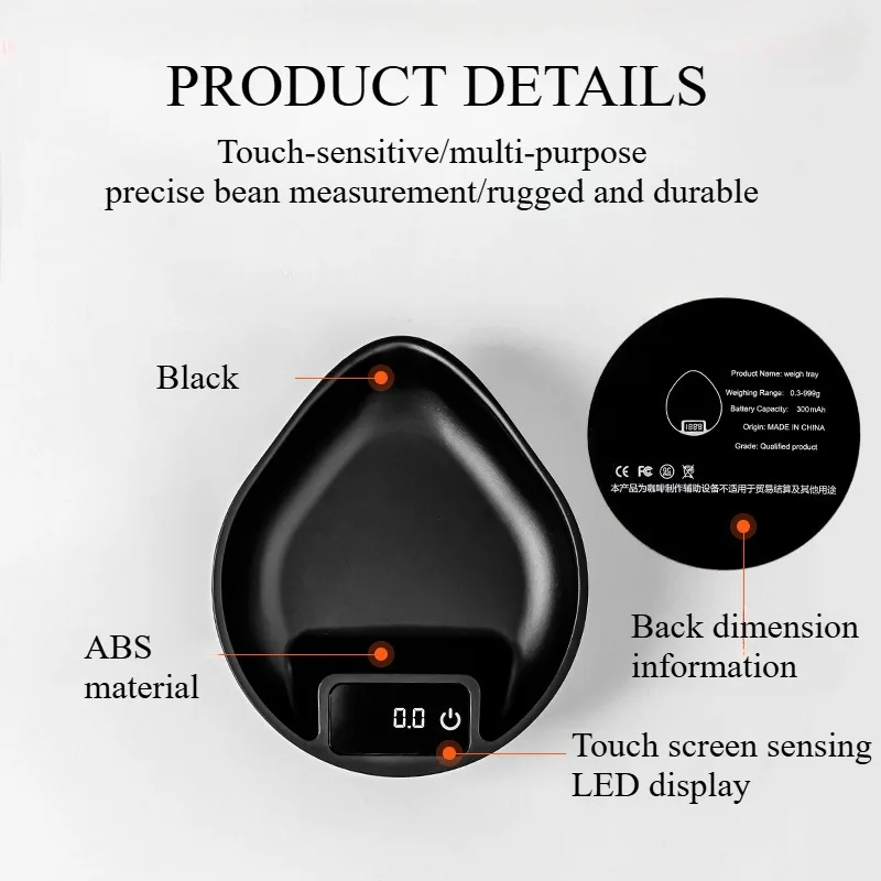 1 stks Mini Koffie Elektronische Weegschaal Espresso Wegen Display Lade Draagbare Multifunctionele Kleine Gram Schaal Thuis Keuken Cafe Gebruik