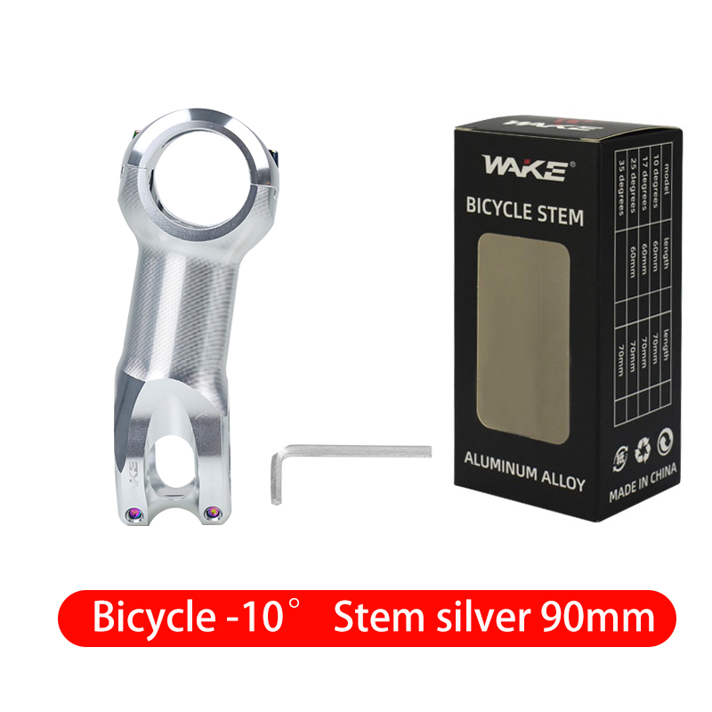 Wake Road Bike Bicycle Accessories Stem Handlebar Stem 31.8mm 10 Degree Aluminum Alloy Lightweight for Cycling Silver Stem: Yellow