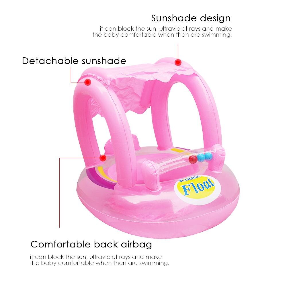 Sichere Aufblasbare Baby Schwimmen Ring schweben Sitz Kleinkind Schwimmbad Einstellbare Sonnenschirm Sitz Schwimmen Schwimmbad für freundlicher ungewöhnliche