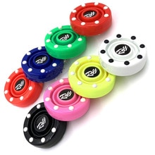 1 st 7.5*2.5cm 8 färger hockeypuck is inomhus rullfälthockeypuckar sportutrustning bollar