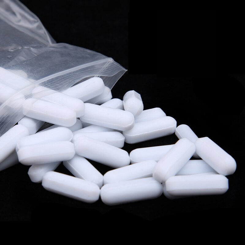 PTFE Magnet Rührer Rühren Bar Zylindrischen Typ-C Magneton Rühren Rührgerät Weiß Dreh Riegel, mehrere Größen Für Wahl, 10 stücke