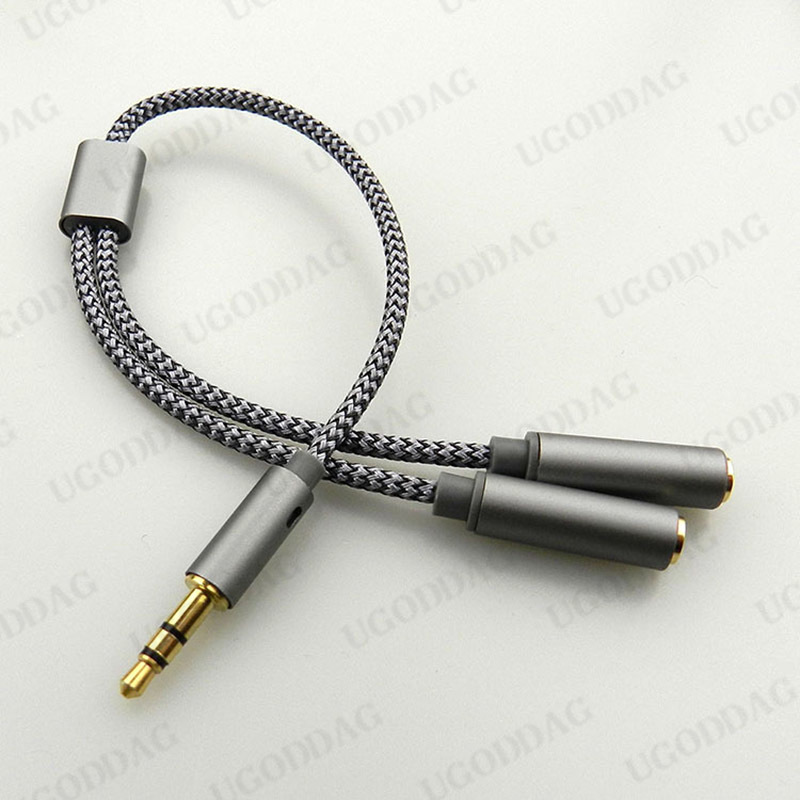 Hoofdtelefoon Splitter 3.5Mm Verlengkabel Audio Stereo Y Splitter 3.5Mm 1 Man Naar 2 Vrouwelijke Splitter