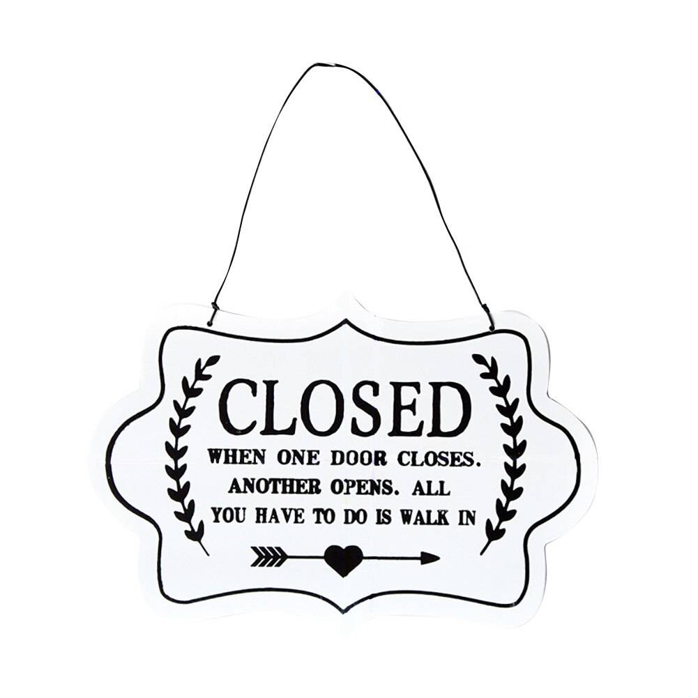 Display Store Greeting Wooden Board Hanging Sign Crafts Window Door Cafe Restaurant Business Notice Decor Double Side Wall