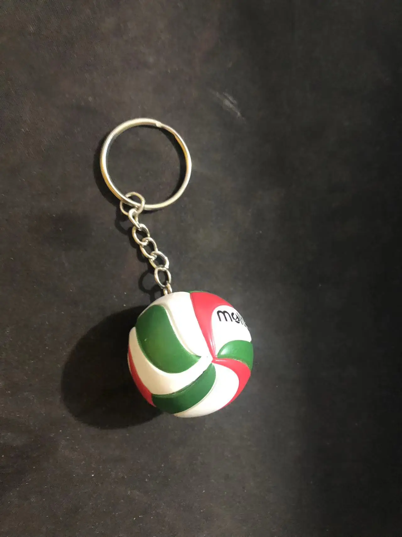 Llavero de voleibol, hardware de 3,8 CM, colgante de PVC, premio de competición, de empresa, colgante de voleibol personalizado: Verde