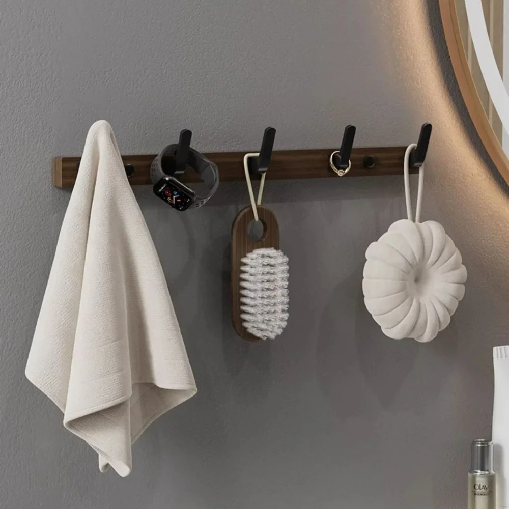 Houten badkamerplanken set, douche-organizer plank, houten wandbadplank, haardroger houder, hoekplank wasruimte hoekplank