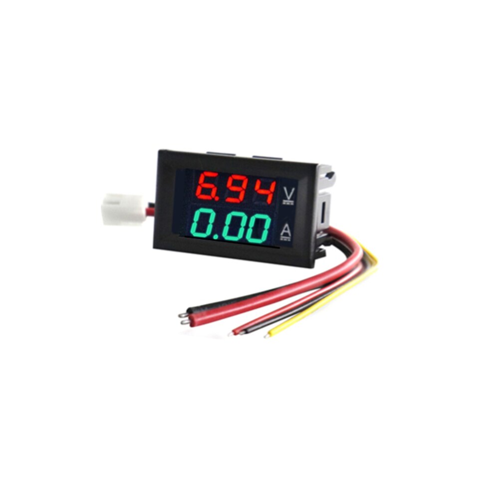 DC 100V 10A Voltmeter Ammeter Blue + Red LED Amp Dual Digital Volt Meter Gauge: RED-GREEN