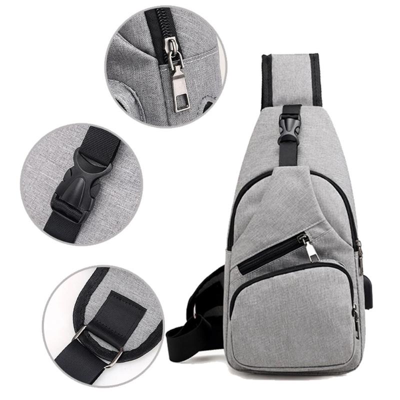 Casual heren borsttas canvas usb-oplaadbare messenger bags sport heren schoudertas reistas crossbody tas heren borsttas