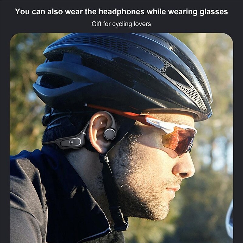 H12 Draadloze Bluetooth Beengeleiding Koptelefoon Stereo Oordopjes Sport Waterdichte Hoofdtelefoon Noise Cancellation Headset Met Microfoon