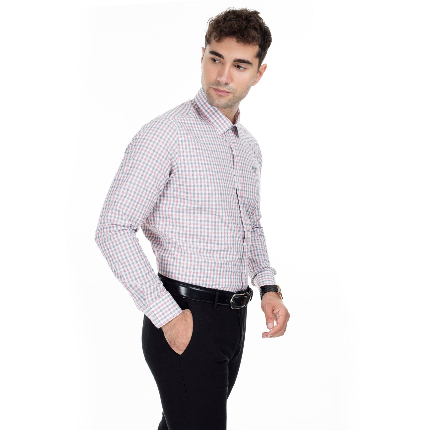 Sabri Özel manga larga Slim Fit camisa manga larga... – Grandado