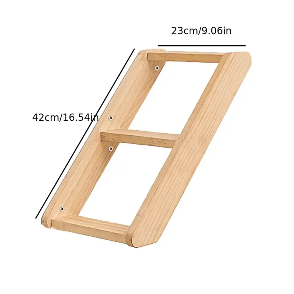Wall Mounted Cat Climbing Wood Shelves Furniture Cat Bridge and Cat Hammock or Platform with Pedals for Kitten Perch and Rest: light green