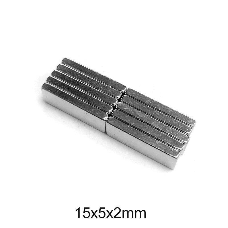 20/50/100/200/300/400 stuks 15 x 5 x 2 blok supersterke magnetische magneten 15mm*5mm permanente neodymium magneten 15 x 5 x 2mm n35 15*5*2