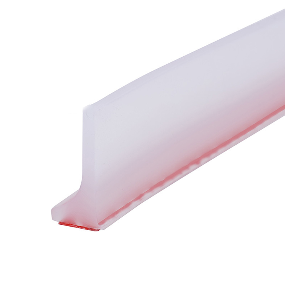 Silicone Shower Barrier Bathroom Water Stopper Water Barrier Retaining Strip Kitchen&Bathroom Dry/Wet Separation Sealing Strip: transparent
