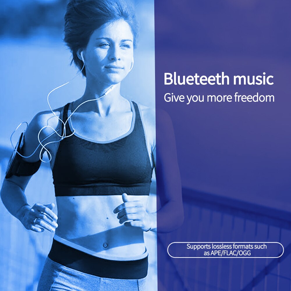 Odtwarzacz MP3 z głośnikiem Bluetooth klawisz dotykowy 8GB HiFi metalowy mini przenośny Walkman bezstratny głośnik radio FM dyktafon