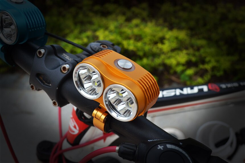 10000 lumen vandtæt 6* xm-l  t6 led cykel lys cykel lys lampe: Gul