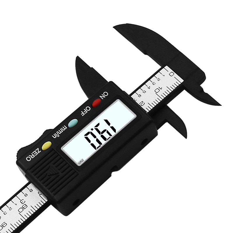 0-100mm/0,1mm Elektronische Digital Sattel Kohlenstoff Fiber Verbundstoffe mm & Zoll Messschieber Sauerei Werkzeuge digitale Herrscher spiegel
