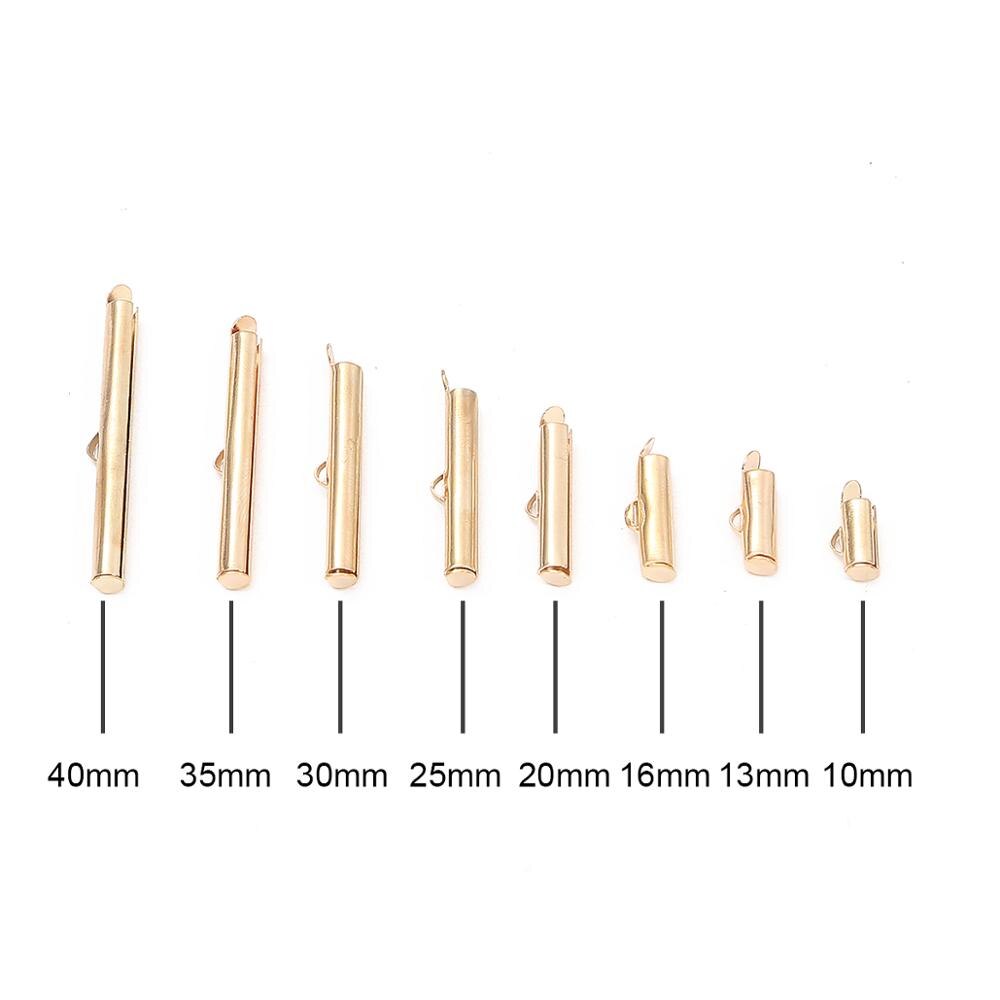 10-40 Mm Crimp Einde Kralen Dia Op End Sluiting Buizen Slider Eindkappen Connector Armband Sieraden Bevindingen Accessoires: KC gold / 30mm 40pcs