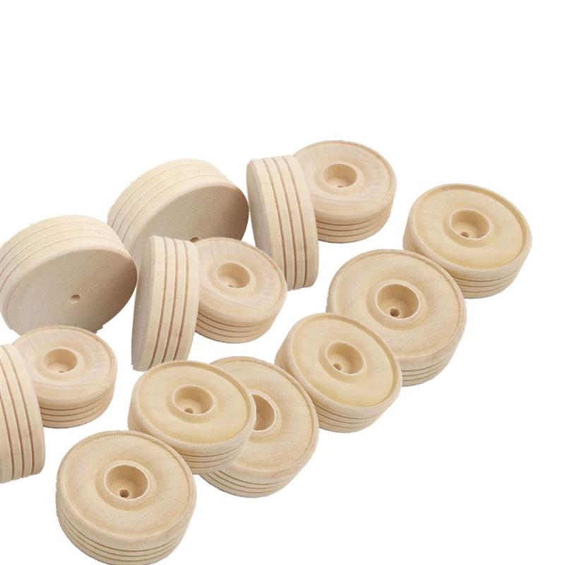25pcs DIY Round Wood Small Wheels For Toys Crafts Handmade Wheels Wood Accessories DIY Handmade Crafts Supplies Party Decor