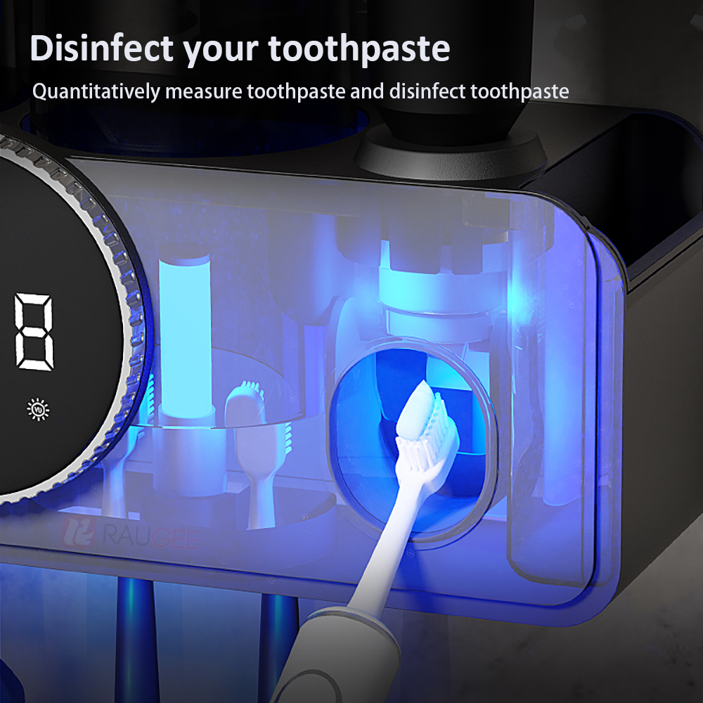 UV Toothbrush Sterilizer Dryer Portable Electric Toothbrush Holder Rechargeable Intelligent Toothbrush Sterilizer Heating Dryer