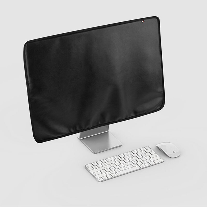 PU Leather Dustproof Cover for 24 Inch IMac Display Dust Protection Cover PU Back Pocket for Apple Computer Sleeve Case