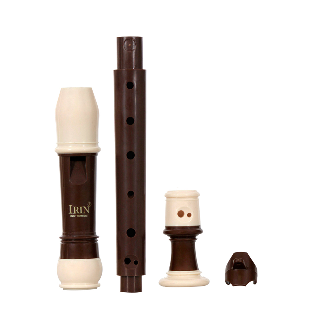 IRIN ABS Alto Recorder 8 Hole Baroque Style Recorders Instrument Detachable with Finger Rest and Carrying Bag Classroom