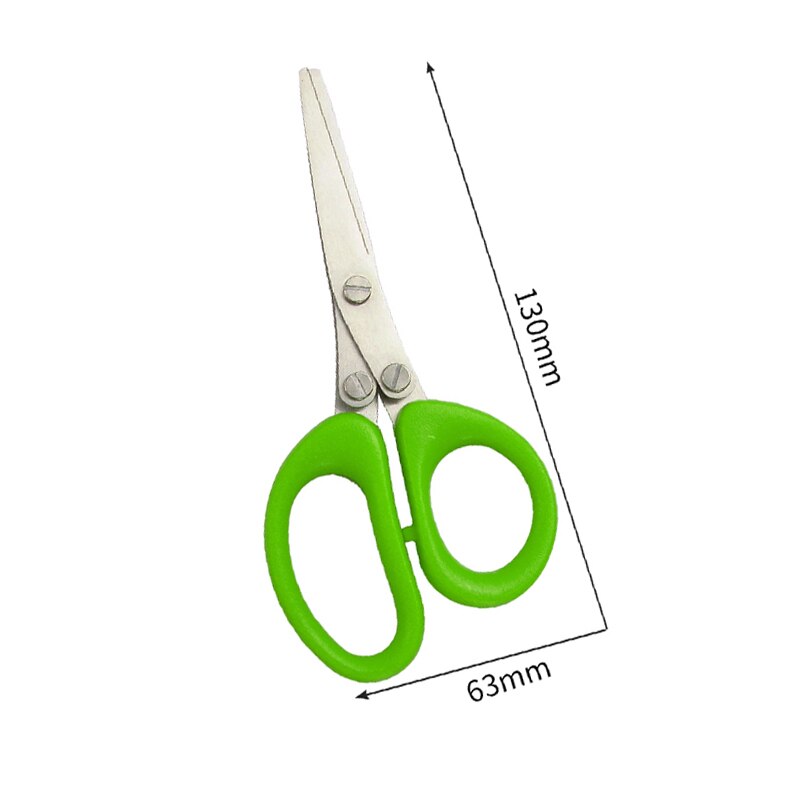 Multipurpose Herb Scissors 5-Layers Scissors Stainless Steel Blades Time-Saving Kitchen Vegetables Cutting Shears Chop Scissor