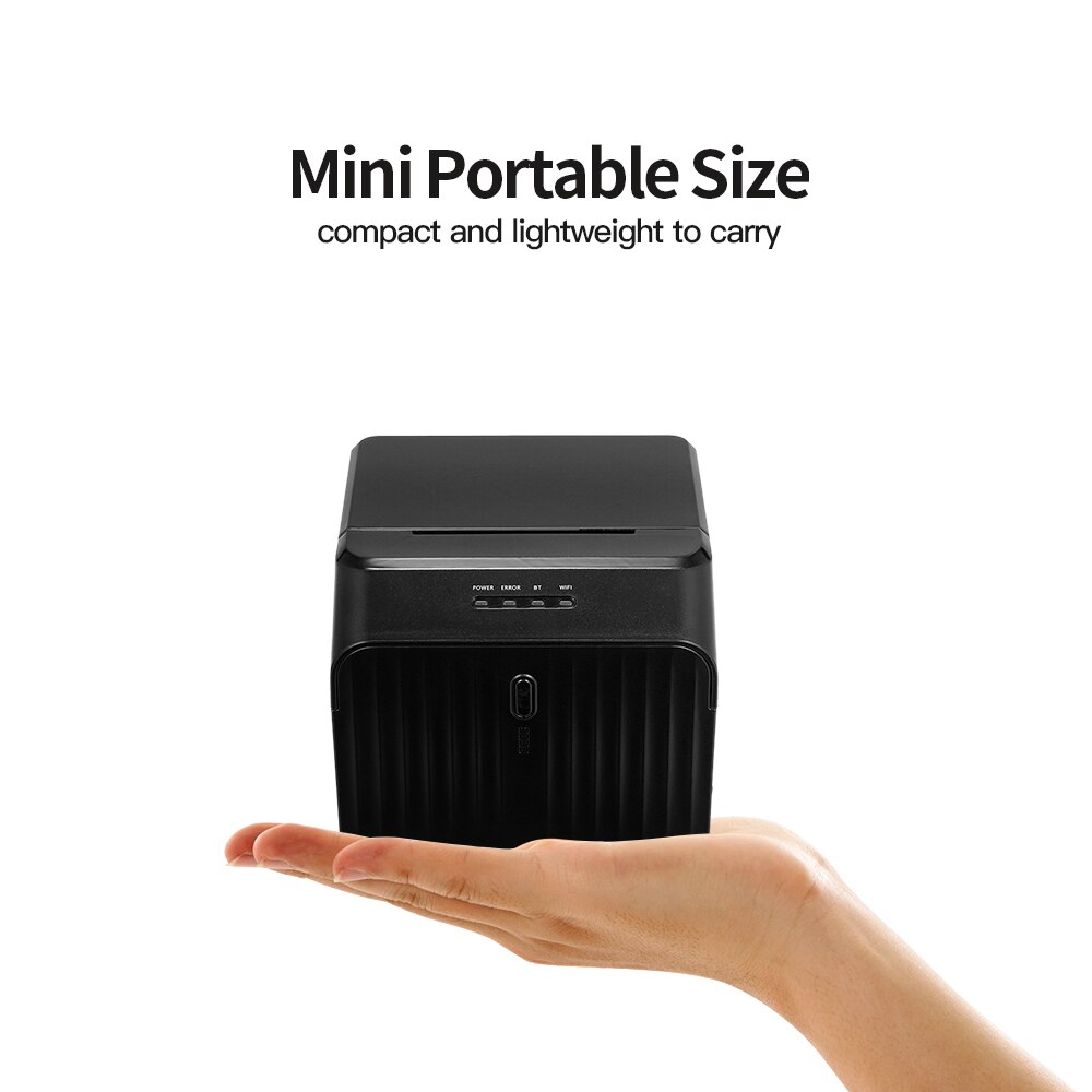 BT Label Printer USB Thermal Receipt Printers Qr Code Barcode Sticker Adhesive Label Printer 58mm EU UK US Plug