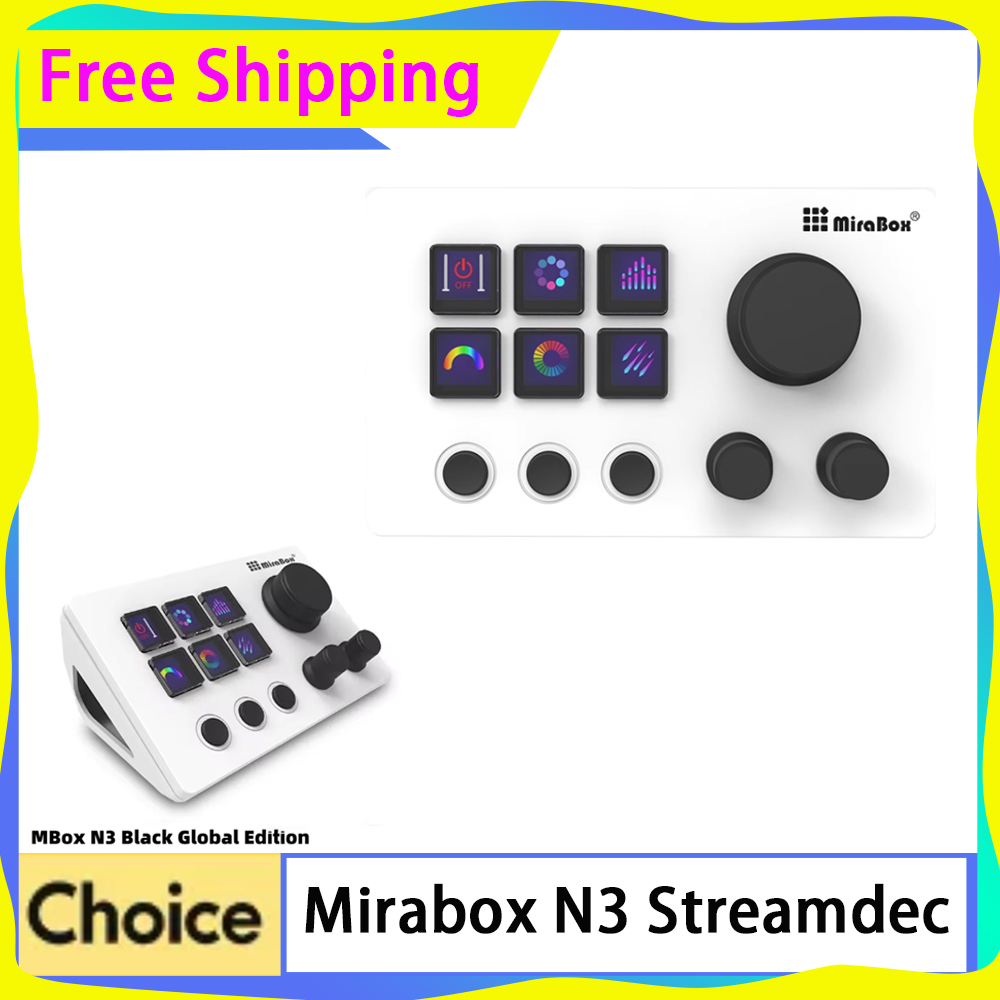 Mirabox N3 Streamdeck Keypad Screen Knob Customization Macro Mini Keyboard Visual Desktop Console For Desktop Computer