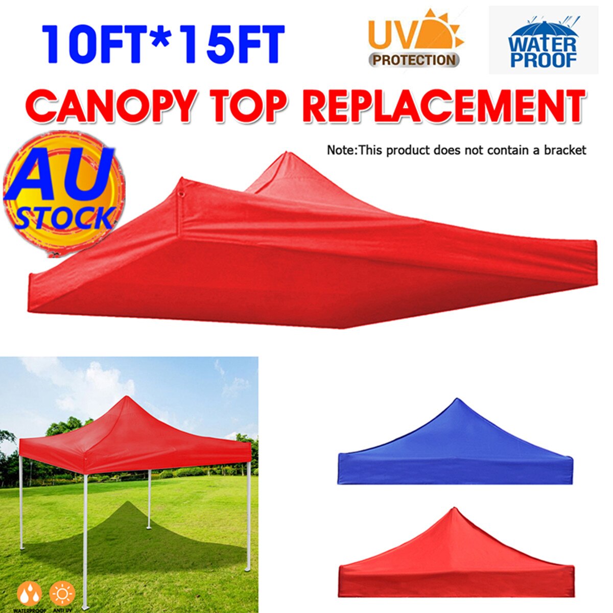 300cm/450cm Outdoor Folding Tent Top Canopy Replacement Cover Waterproof UV Sunshade Marquee Hammock Awning Tent Sun Shelter