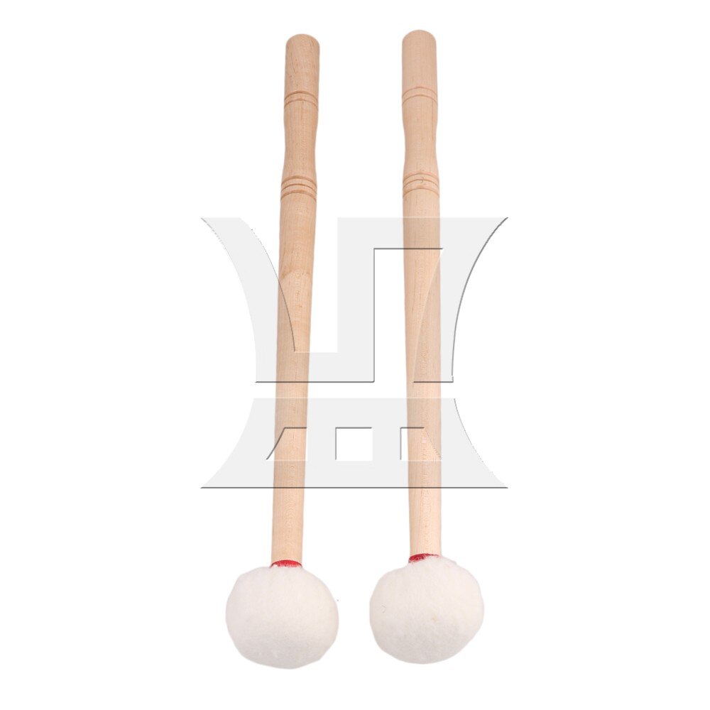 Yibuy 12 Inch Timpani Mallet Timpani Stick Multi-Purpose Felt Mallet Soft Felt Head Wood Handle Pack of 2