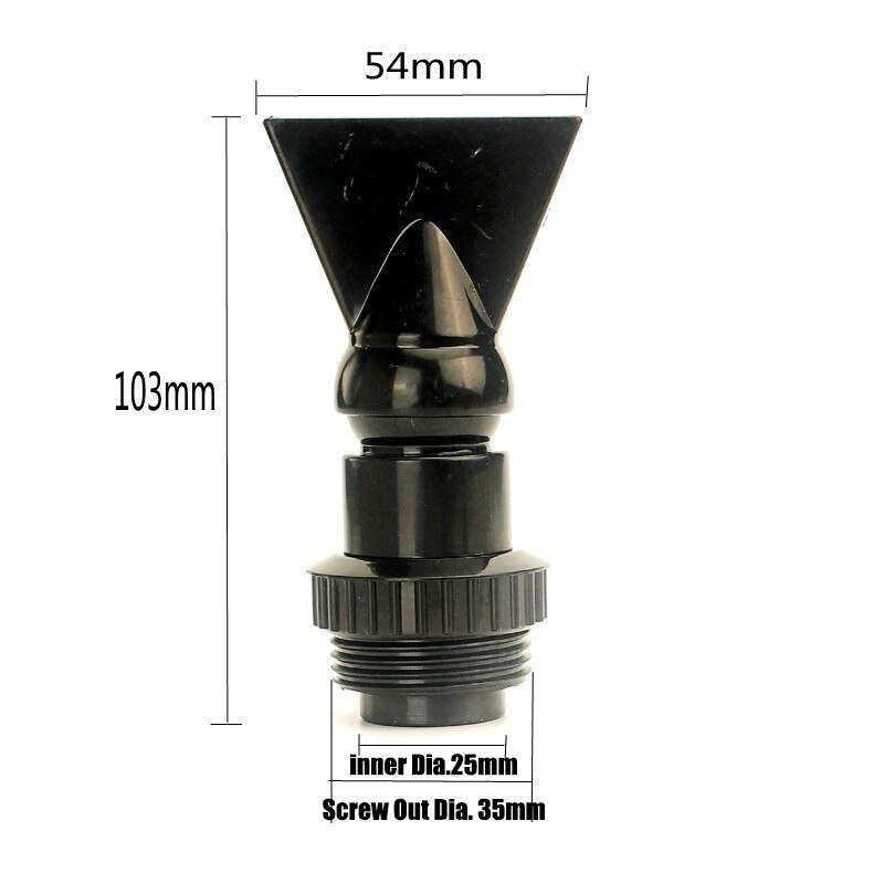 NuoNuoWel 2x Aquarium Outlet Flat Duck Bill Pipe Connector 360 Degree Adjustable Inlet Jet Water Fittings Fish Tank DIY: L