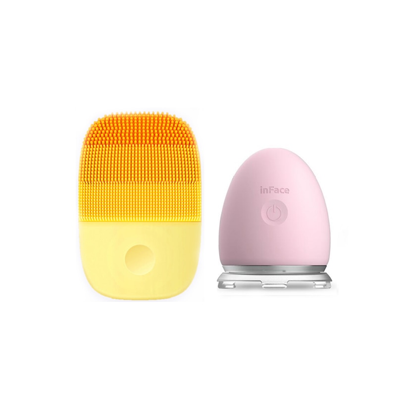 Xiaomi Inface Ultrasonic Ion Skin Cleaning Instrument And Face Facial Vibration Massage Ion Introduction Skin Tender And Shiny: XM-YP-508-O-P