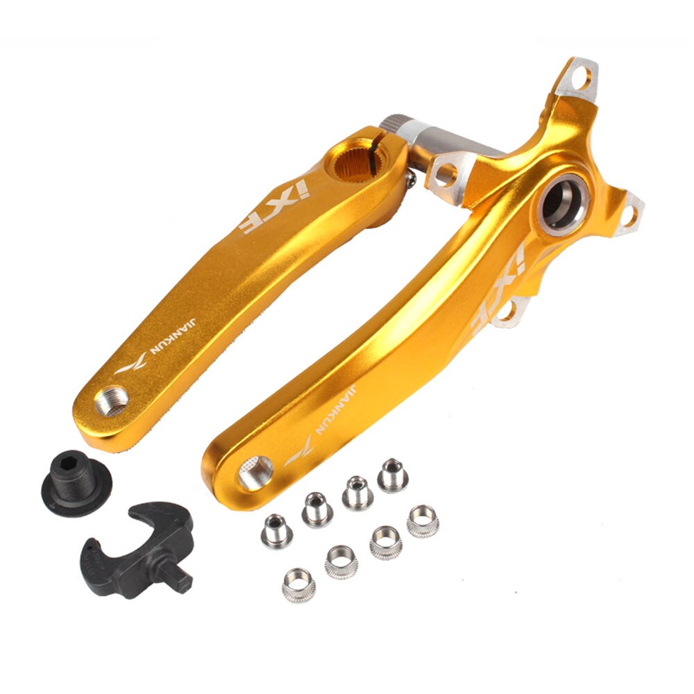 Ixf hollowtech 2 mtb kranksæt cykel krankarme plejlstænger til cykelvogn effektmåler landevejscykel dele 104 bcd: Guld uden bb