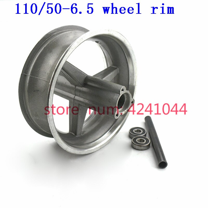 90/65-6.5 front or 110/50-6.5 rear Aluminum Wheel hub,Sprocket,Brake disc Axle bearing fits 49cc Mini Dirt Bike e Scooter Moto: rear rim