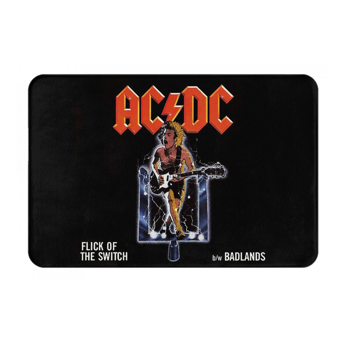 Rock Band-felpudo antideslizante AC DC, alfombra lavable para cocina, entrada del Hogar, baño, sala de estar: Multicolor