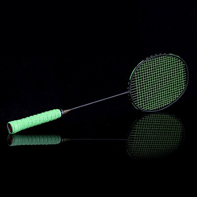 4U Offensive Carbon Badminton Racket Light Weight Training Badminton Racquet Good Damping 22-30 LBS with Bag: Green String