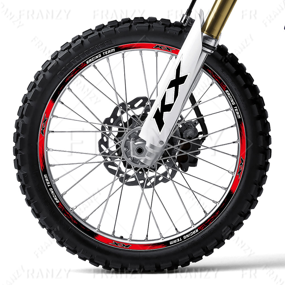 Adesivo para roda de motocicleta, decalque refletivo para aro, fita listrada para kx 250 450 500 125 250x 450x kx250f kx450f 50 anos