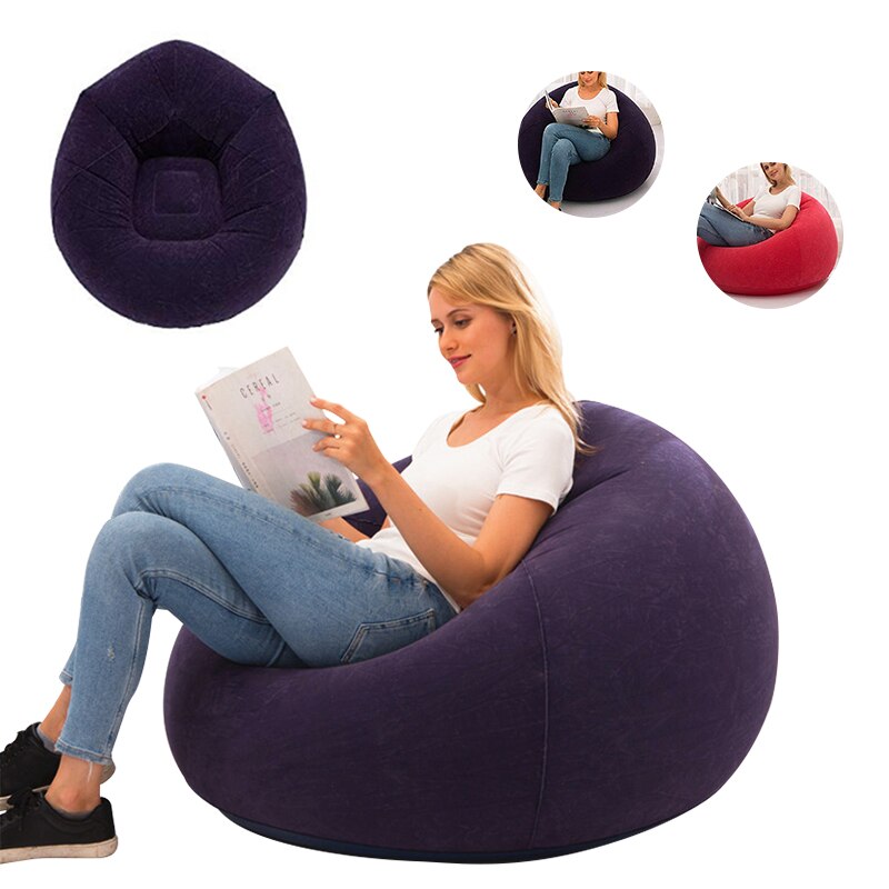 Large Lazy Inflatable Sofa Chairs PVC Lounger Seat Bean Bag Sofas Pouf Puff Couch Tatami Living Room Lounge Beanbag Furniture