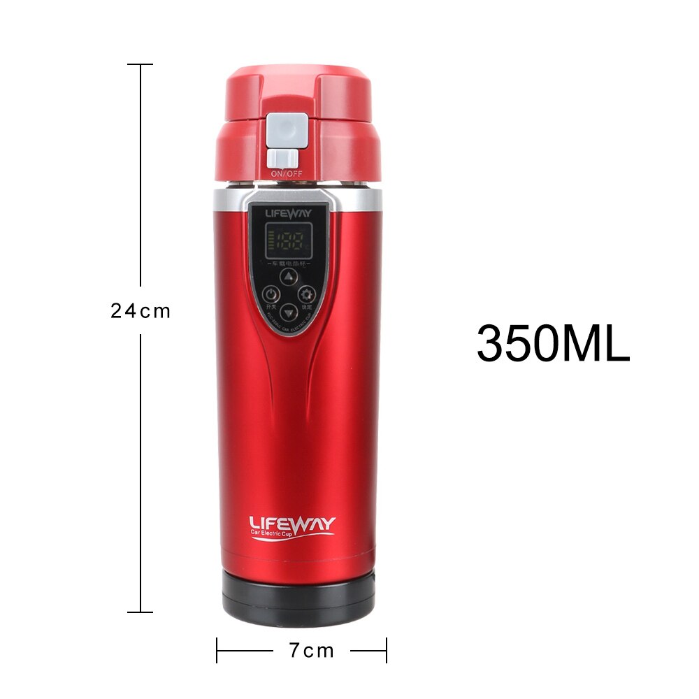 350ml bärbar kokande kopp kaffe te mjölk 12v vattenvärmare justerbar temperatur fordon vattenkokare bil värmekopp mugg