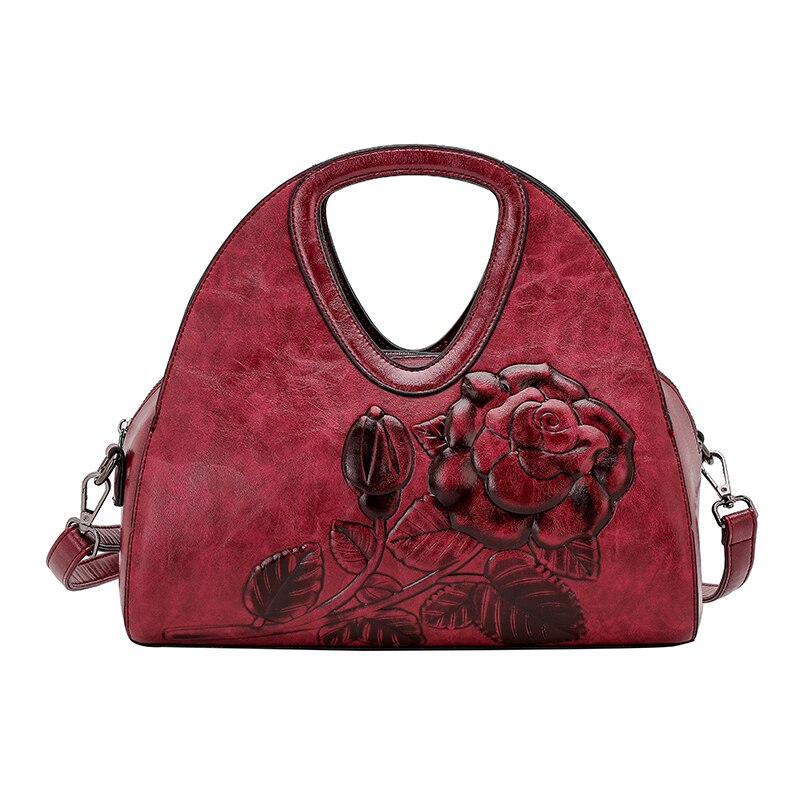 Handtassen met rozenprint voor dames, luxe merktassen, dames messenger bags, tote bags voor dames: Paars
